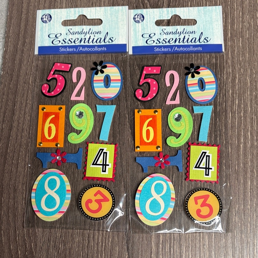 ❤️$7 Sandylion Monogram Numbers Stickers